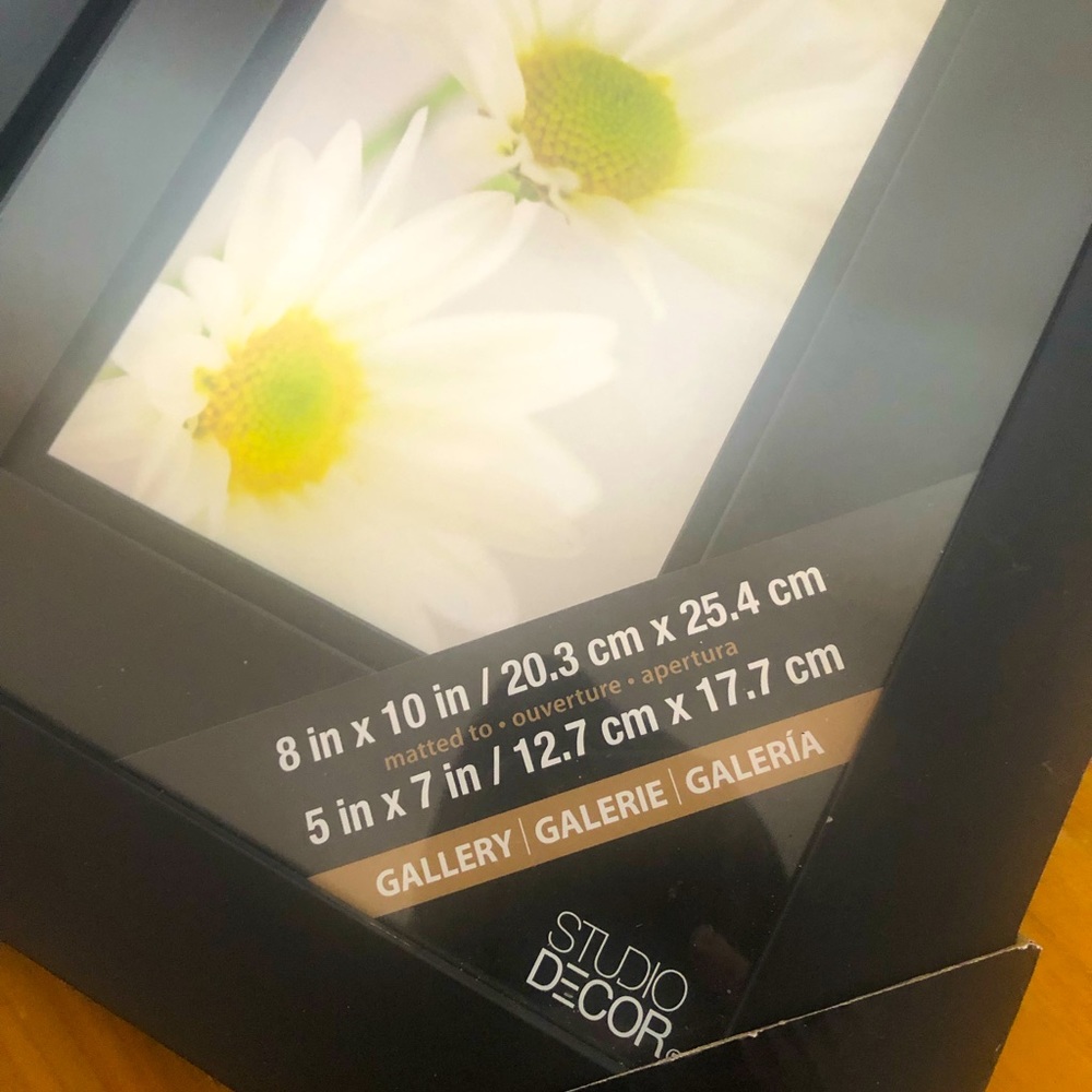 NEW 8” by 10” Black Picture Frame - Studio Decor